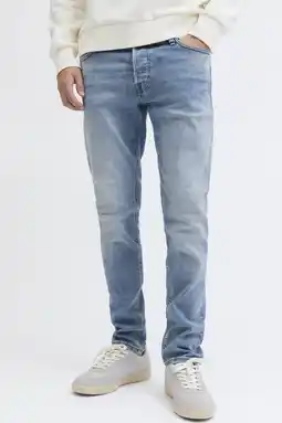 Wehkamp JACK & JONES JEANS INTELLIGENCE JJIGLENN JJCOOPER slimfit jeans light blue denim aanbieding