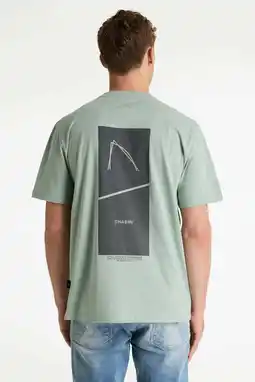 Wehkamp CHASIN' regular T-shirt met backprint groen aanbieding