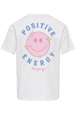 Wehkamp KIDS ONLY GIRL T-shirt met backprint wit aanbieding