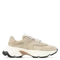 Wehkamp Nubikk chunky leren sneakers taupe aanbieding