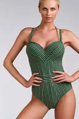 Wehkamp marlies dekkers badpak met beugel Holi Vintage donkergroen aanbieding