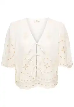Wehkamp JDY blousetop broderie ecru aanbieding