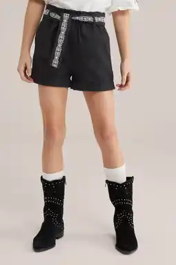 Wehkamp WE Fashion straight casual short zwart aanbieding