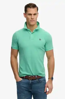 Wehkamp Superdry relaxed polo groen aanbieding