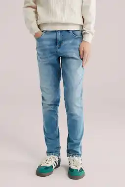 Wehkamp WE Fashion Blue Ridge slim fit jeans medium blue denim aanbieding