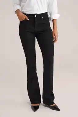 Wehkamp WE Fashion Blue Ridge bootcut jeans zwart aanbieding