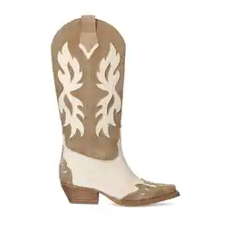 Wehkamp Sacha suède cowboylaarzen beige/wit aanbieding