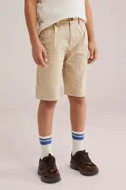 Wehkamp WE Fashion loose fit chino short beige aanbieding