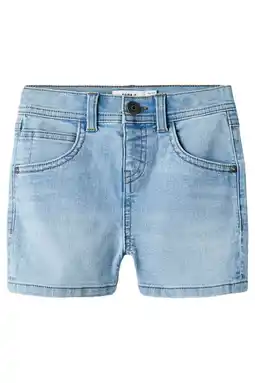 Wehkamp NAME IT MINI straight casual short light blue denim aanbieding