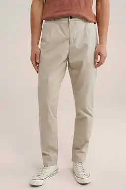 Wehkamp WE Fundamentals tapered fit chino Ben sand aanbieding