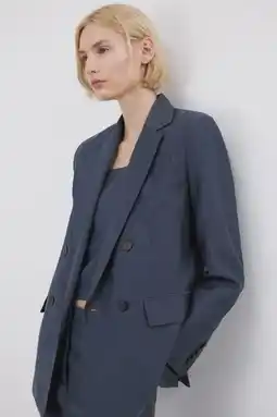 Wehkamp Mango regular blazer grijsblauw aanbieding
