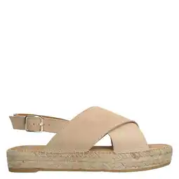 Wehkamp Manfield suède sandalen beige aanbieding