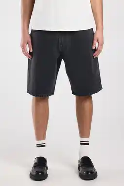 Wehkamp America Today Nate denim relaxed short zwart aanbieding