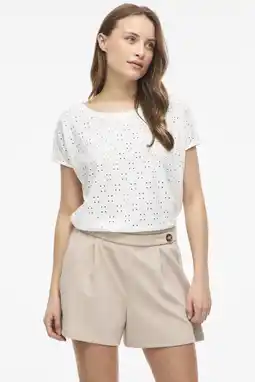 Wehkamp VILA regular fit broderie top - wit aanbieding