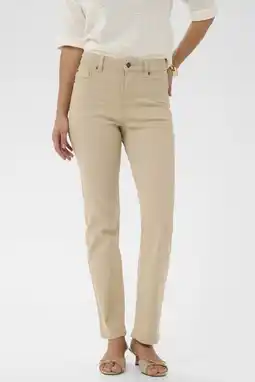 Wehkamp Kaffe highwaist bootcut jeans beige aanbieding