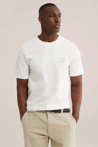 Wehkamp WE Fashion regular T-shirt ecru aanbieding