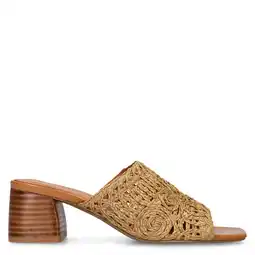 Wehkamp Manfield raffia muiltjes beige aanbieding