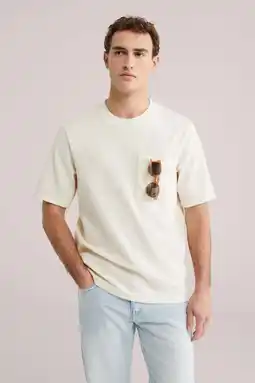 Wehkamp WE Fashion relaxed T-shirt met textuur beige aanbieding