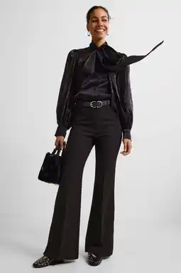 Wehkamp Ruby flared pantalon zwart aanbieding