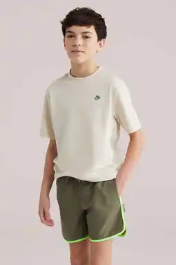 Wehkamp WE Fashion zwemshort kaki/limegroen aanbieding