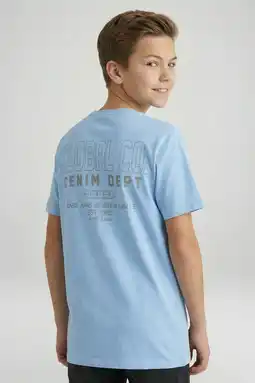 Wehkamp Cars T-shirt met backprint lichtblauw aanbieding