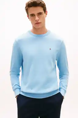 Wehkamp Tommy Hilfiger pullover trui fijn gebreid lichtblauw aanbieding