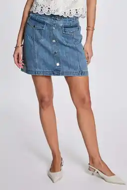 Wehkamp Morgan denim spijkerrok medium blue denim aanbieding