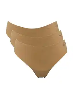 Wehkamp My Basic by After Eden seamless string (set van 3) beige aanbieding