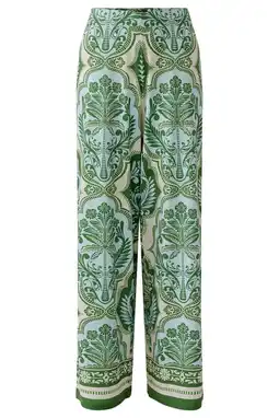 Wehkamp Miss Lagotte wide leg regularwaist broek groen aanbieding