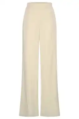 Wehkamp CLAUDIA BY CLAUDIA STRÄTER wide leg highwaist broek crème aanbieding