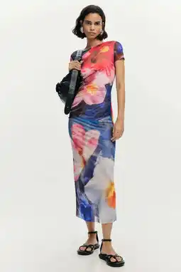 Wehkamp Desigual gebloemde maxi jurk blauw aanbieding