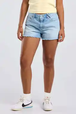 Wehkamp America Today regular fit denim short - lichtblauw aanbieding