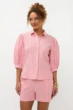 Wehkamp Ydence gestreepte blouse roze aanbieding