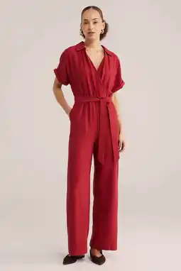 Wehkamp WE Fashion Straight jumpsuit rood aanbieding