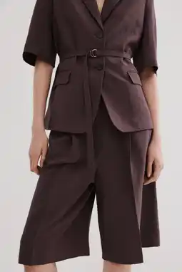 Wehkamp Mango regularwaist jort donkerpaars aanbieding