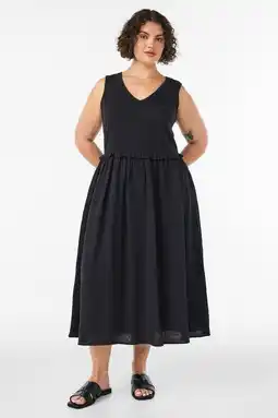 Wehkamp Zizzi midi jurk zwart aanbieding