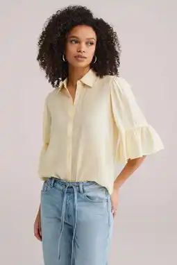 Wehkamp WE Fashion blouse lichtgeel aanbieding