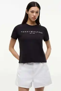Wehkamp Tommy Hilfiger T-shirt zwart aanbieding