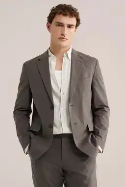 Wehkamp WE Fashion colbert met linnen donkerbruin aanbieding