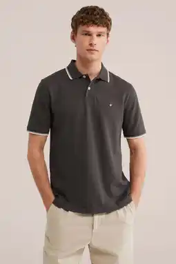 Wehkamp WE Fashion regular polo zwart aanbieding