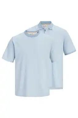 Wehkamp JACK & JONES PREMIUM regular T-shirt en polo lichtblauw - (set van2) aanbieding