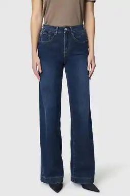 Wehkamp MAC highwaist wide leg jeans wide leg jeans dark blue denim aanbieding
