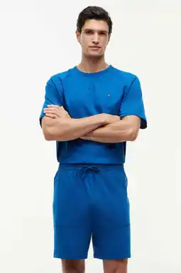Wehkamp Tommy Hilfiger pyjamashort blauw aanbieding