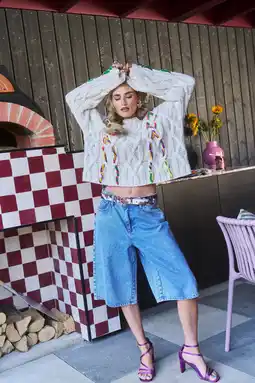 Wehkamp PIECES highwaist denim short blauw aanbieding
