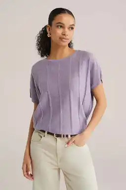 Wehkamp WE Fashion top lila gebreid aanbieding