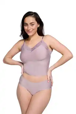 Wehkamp ten Cate naadloze hipster met kant taupe aanbieding