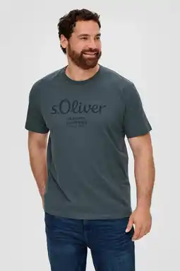 Wehkamp s.Oliver Big Size regular fit T-shirt Plus Size met printopdruk grijs aanbieding