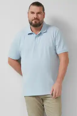 Wehkamp s.Oliver Big Size regular polo Plus Size lichtblauw aanbieding