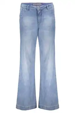 Wehkamp Geisha flared jeans light blue denim aanbieding