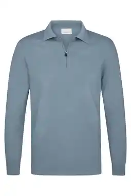 Wehkamp Profuomo trui fijn gebreid grijsblauw aanbieding